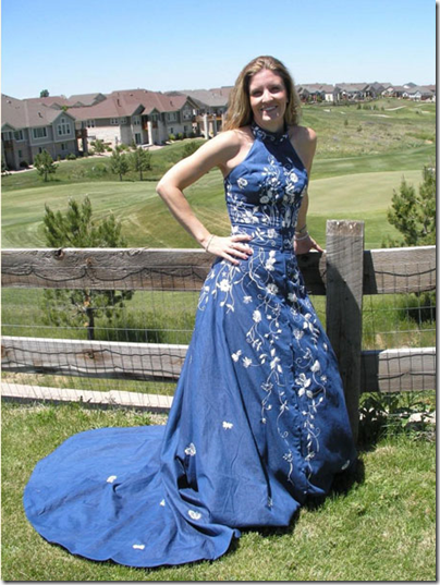 denim wedding dress