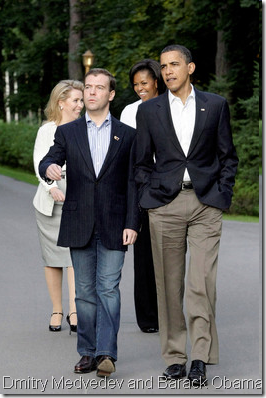 Dmitry Medvedev and Barack Obama