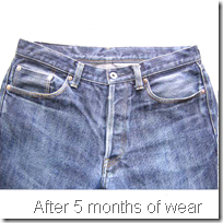 After 5 months of wear vintage jeans