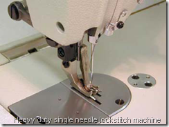 Heavy duty single needle lockstitch machine