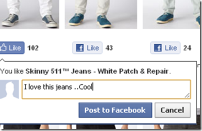 levis jeans facebook button