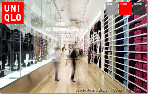 Uniqlo Jeans Store In Soho - New York