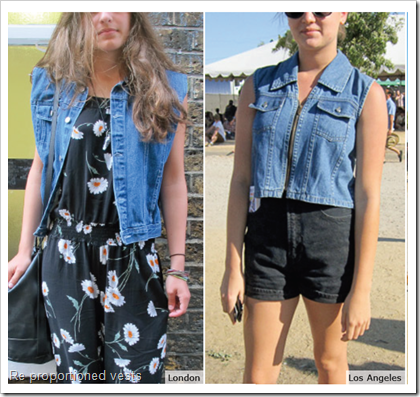 Re proportioned vests denim