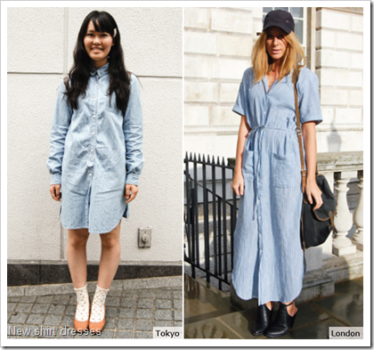 New shirt dresses in denim