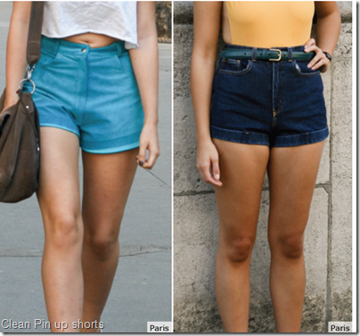 Clean Pin up shorts in denim
