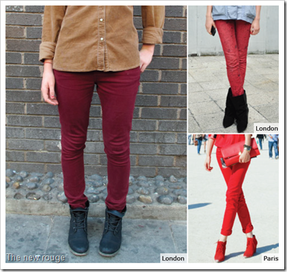 The new rouge deep colored denim