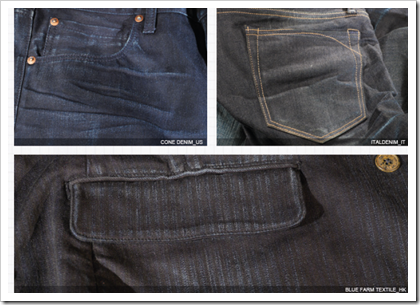 Super Dark Denim Fabrics With Different Treatments