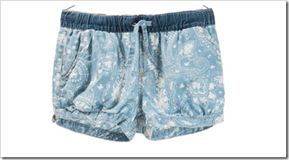 PRINTED DENIM SHORTS ( USA )