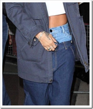 Rihanna in Double Denim