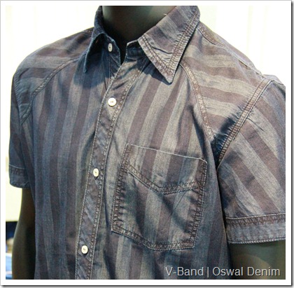 V-Band Denim Shirt | Oswal Denim