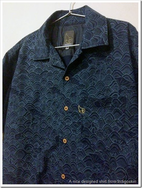 indigo denim designed shirt