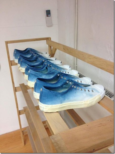 indigo dyed shoes