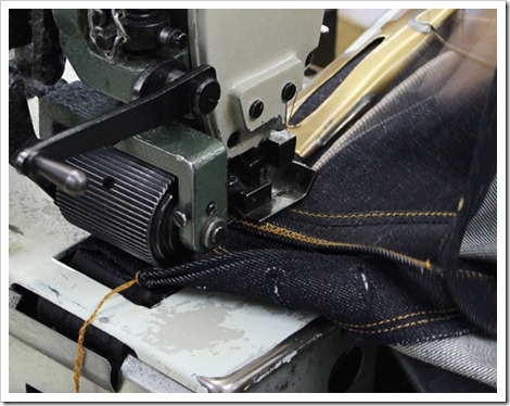 raw denim stitching