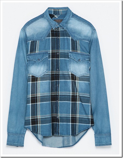 ZARA/INDIGO DENIM SHIRT