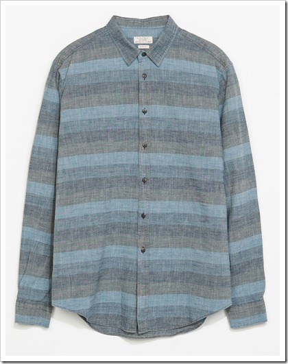 ZARA/STRIPED DENIM SHIRT