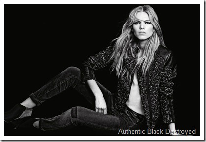 7 For All Mankind Fall Winter 2014 Women’s Lookbook - Authentic Black Distressed