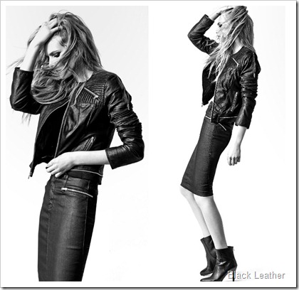7 For All Mankind Fall Winter 2014 Women’s Lookbook- Black Leather