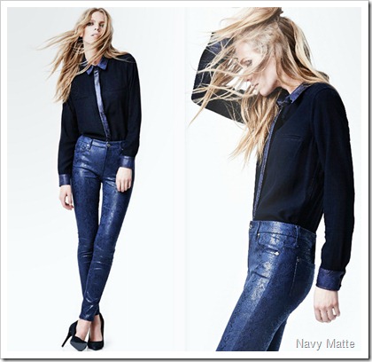 7 For All Mankind Fall Winter 2014 Women’s Lookbook - Navy Matte