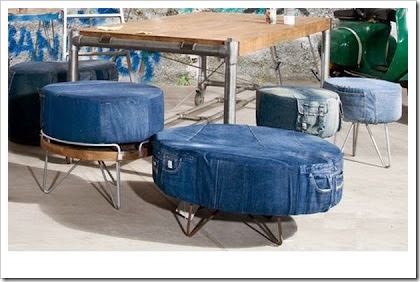 Recycled Denim Stools