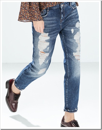 Zara-Straight Cut Cropped Jeans