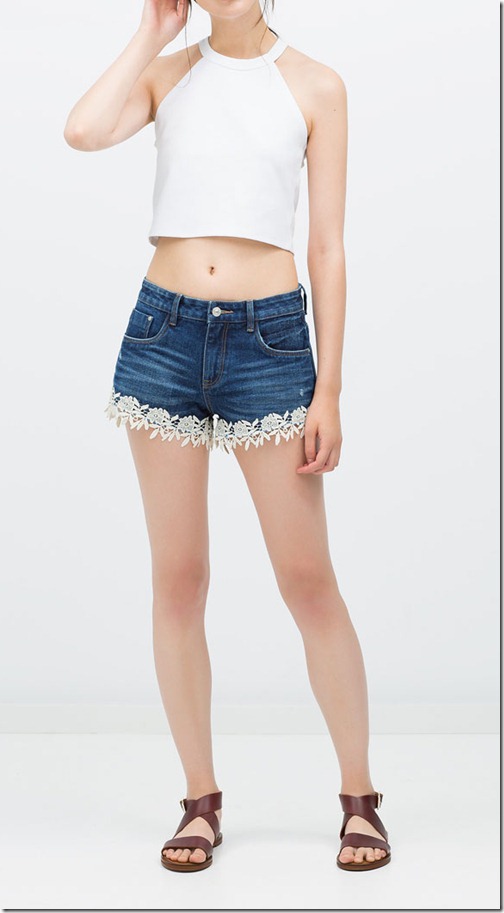 Combined crochet short