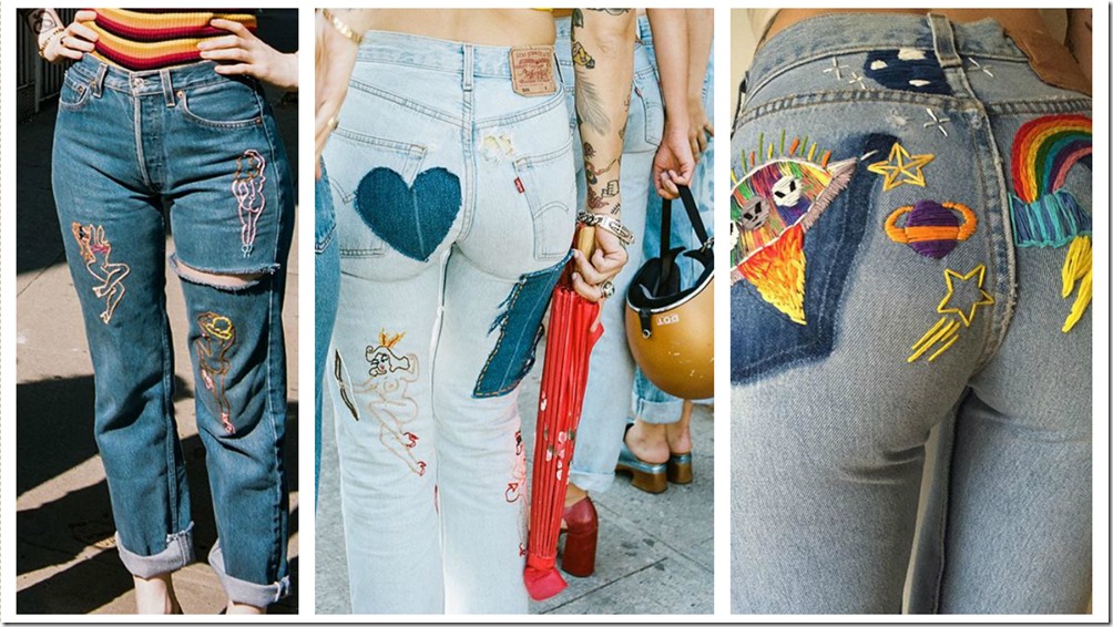 Denim Embroidery By Marie Sophie Lockhart  denimsandjeans.com