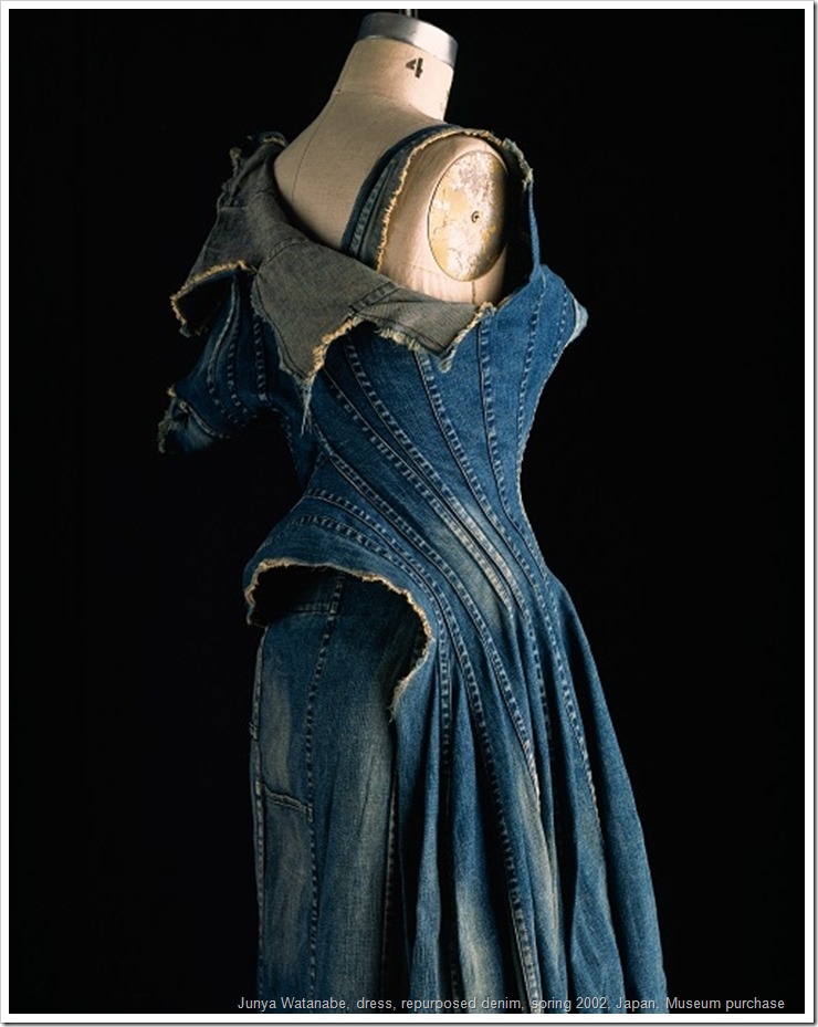 Comme de Garçons (Junya Watanabe) Dress, repurposed denim, spring 2002. (Photo: Courtesy of the Museum at FIT)