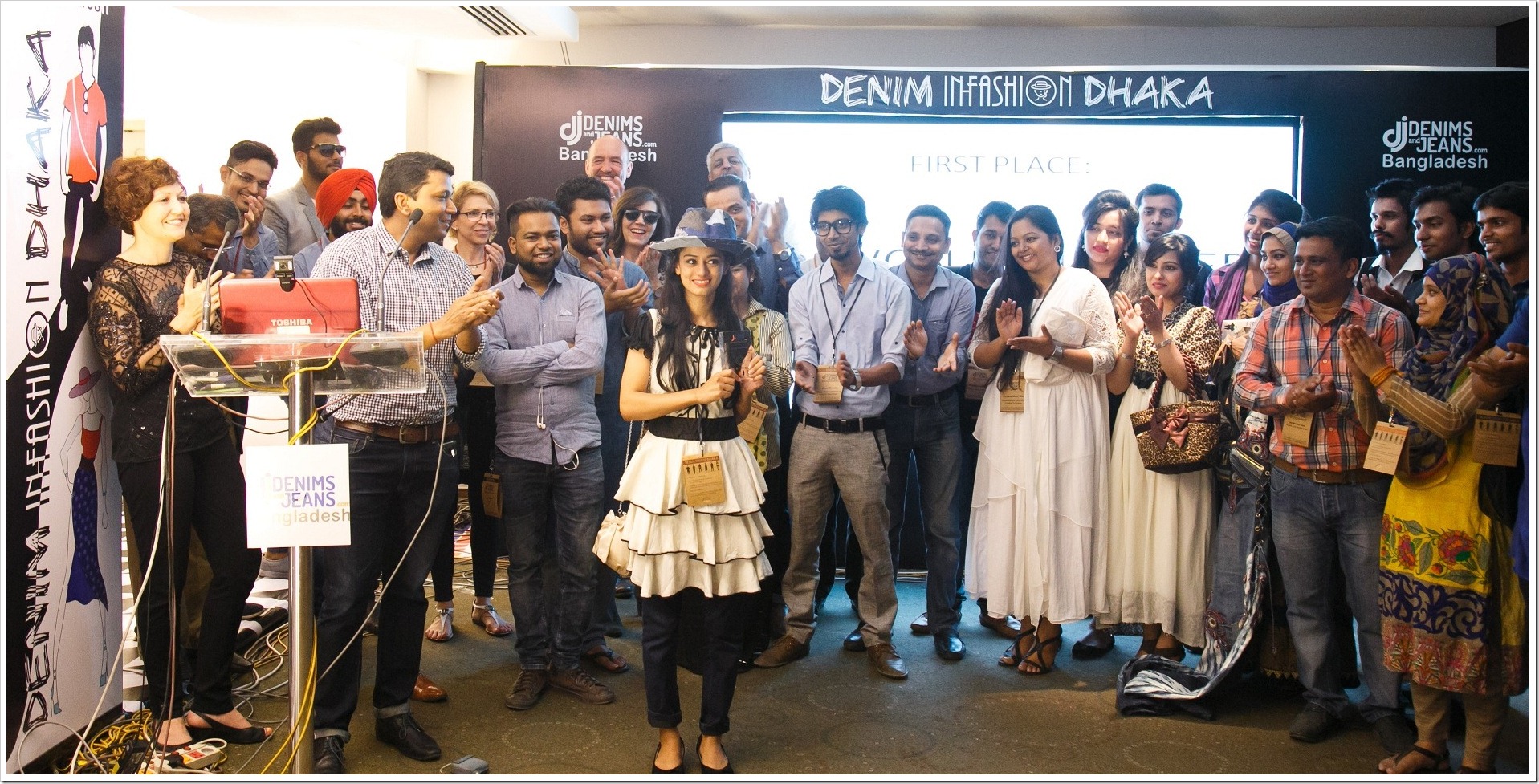 Purna Ahmed : Designer of beautiful Denim Hat at 5th Edition Denimsandjeans.com Bangladesh