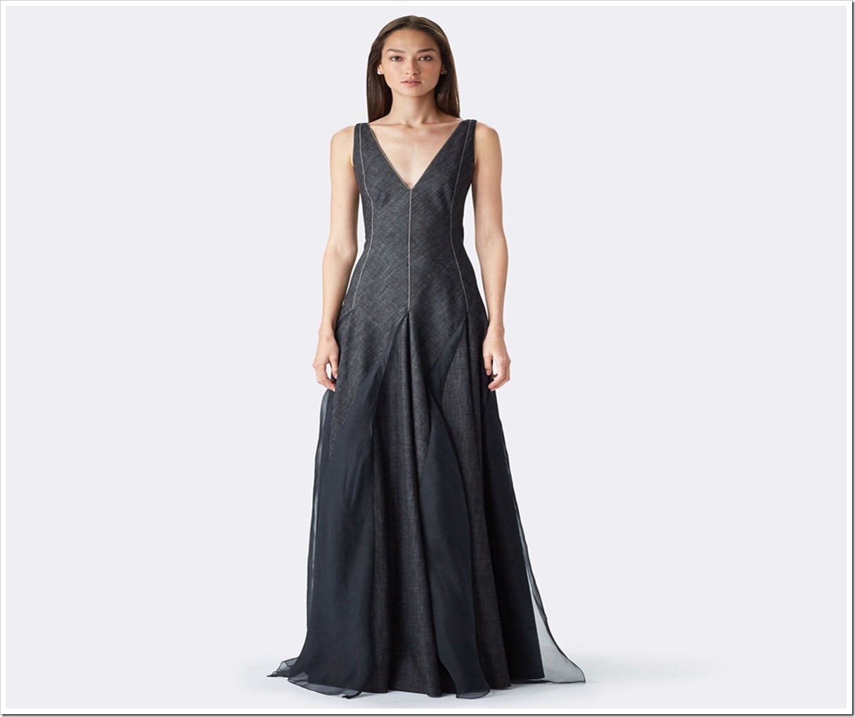 Ralph Lauren Denim : lianne denim evening gown