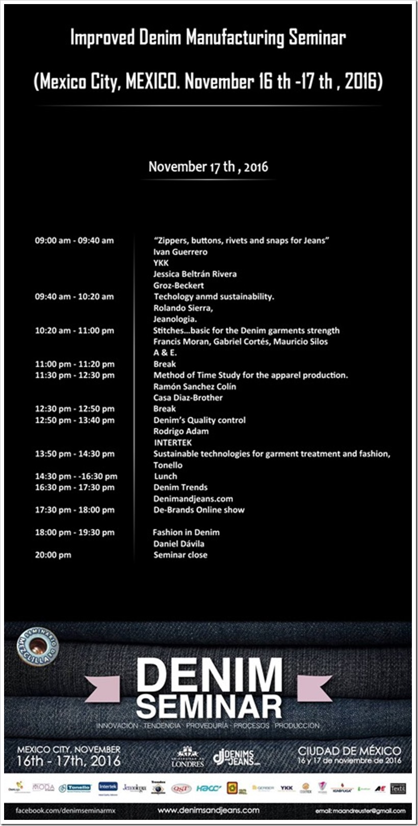 DENIM SEMINAR (Schedule) 2nd Day