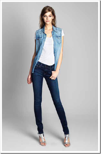 Alexa / Finish 14390 Mid Gold Sateen Denim