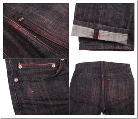 colored weft selvedge denim