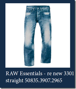 Raw Essentials - re new 3301 G Star