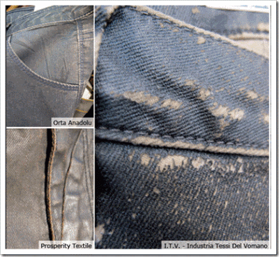 Destroyed Coatings Treatments denim