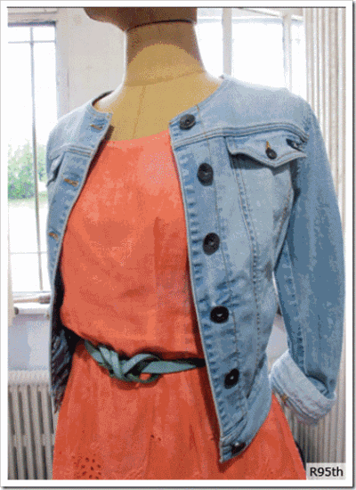 R95th Denim Mandarin Jacket