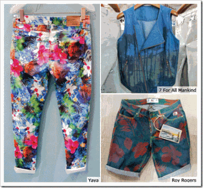 Tropical Florals Denim Jeans