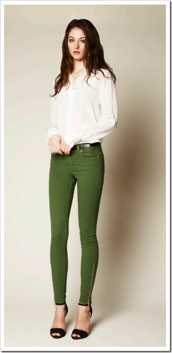 Hoxton Zip Ultra Skinny (Forest ) Paige Denim