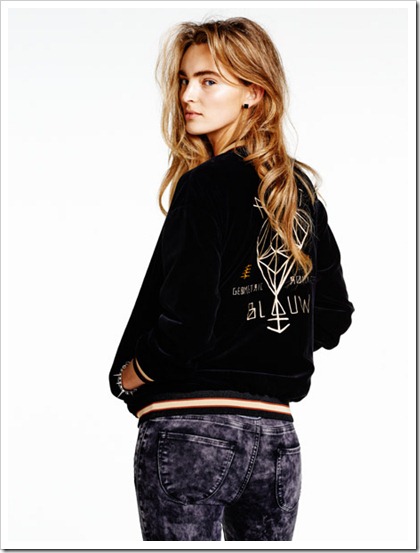 Scotch & Soda Amsterdams Blauw 2014-2015 Fall Winter Lookbook - La Parisienne Zip - Concrete Dark