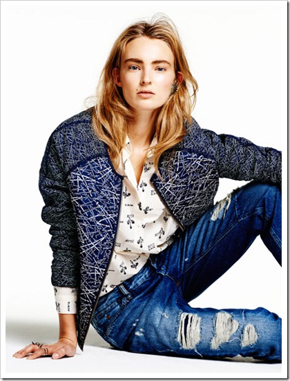 Scotch & Soda Amsterdams Blauw 2014-2015 Fall Winter Lookbook - Quilted jacket and L'Adorable - Jean Jenie