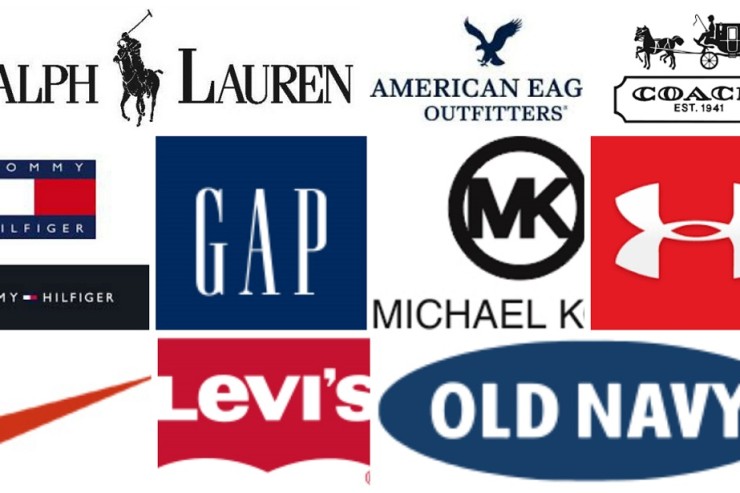 What are some well-known clothing manufacturers?