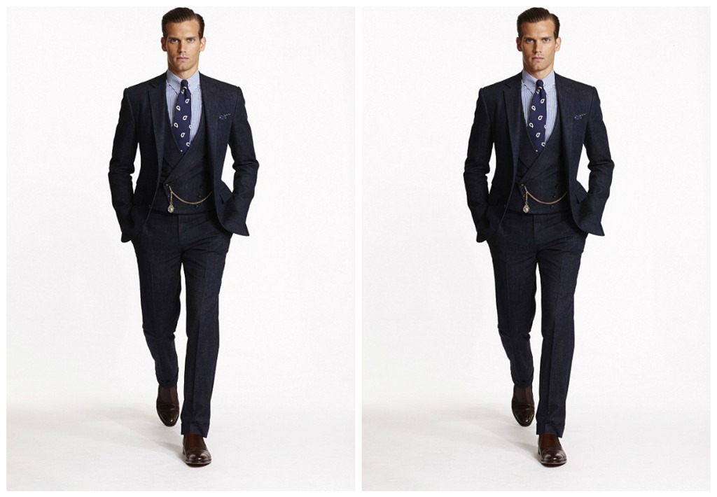 Double And Triple Denim Suits By Ralph Lauren For Spring Summer 2015 ...