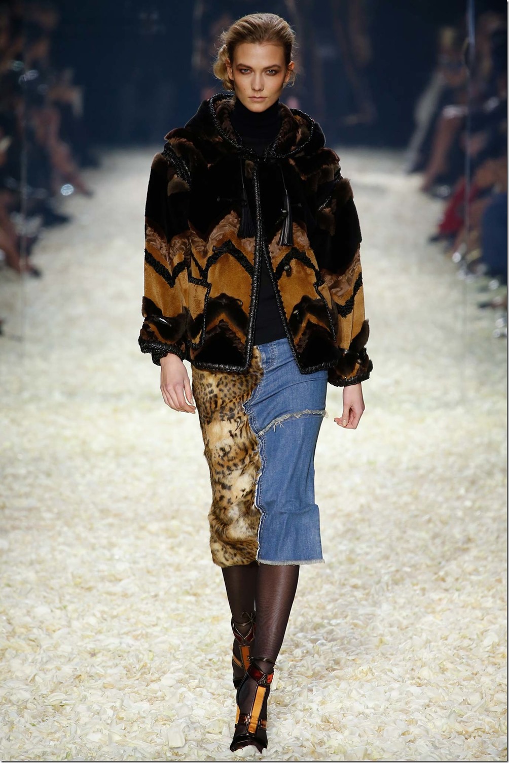 Tom Ford Fall 2015 Runway Patchwork Denim Collection 