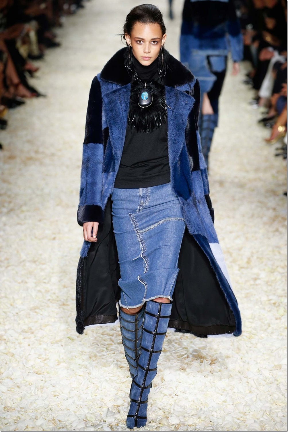 Tom Ford Fall 2015 Runway Patchwork Denim Collection 