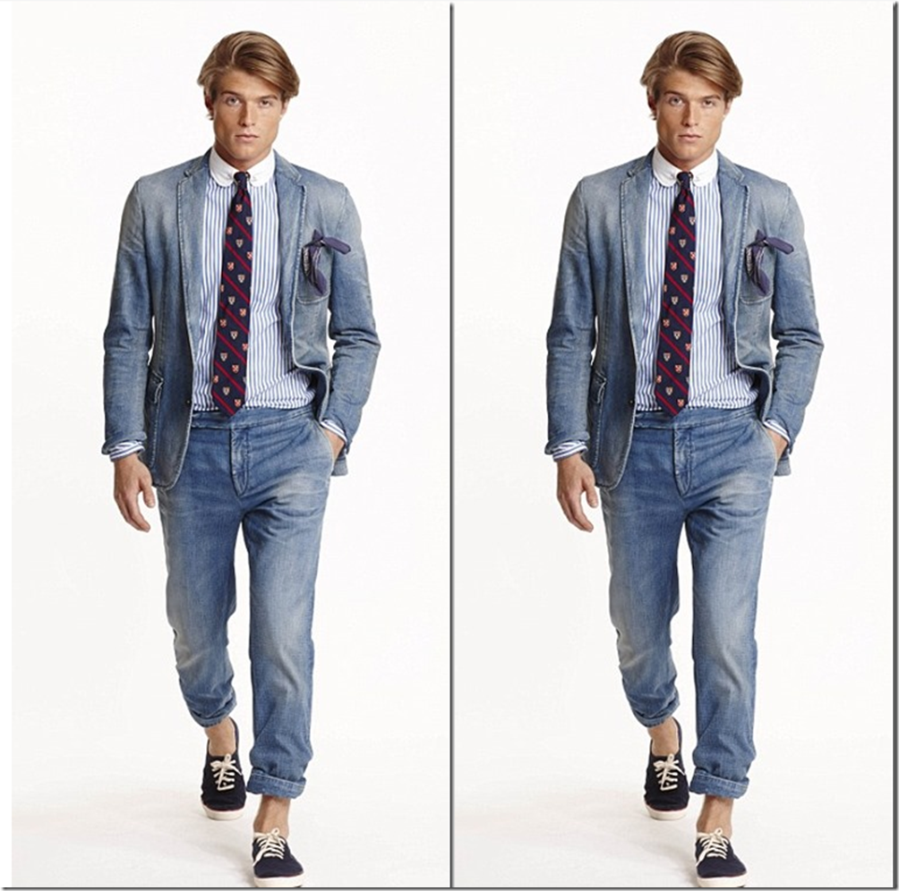 ralph lauren denim suit