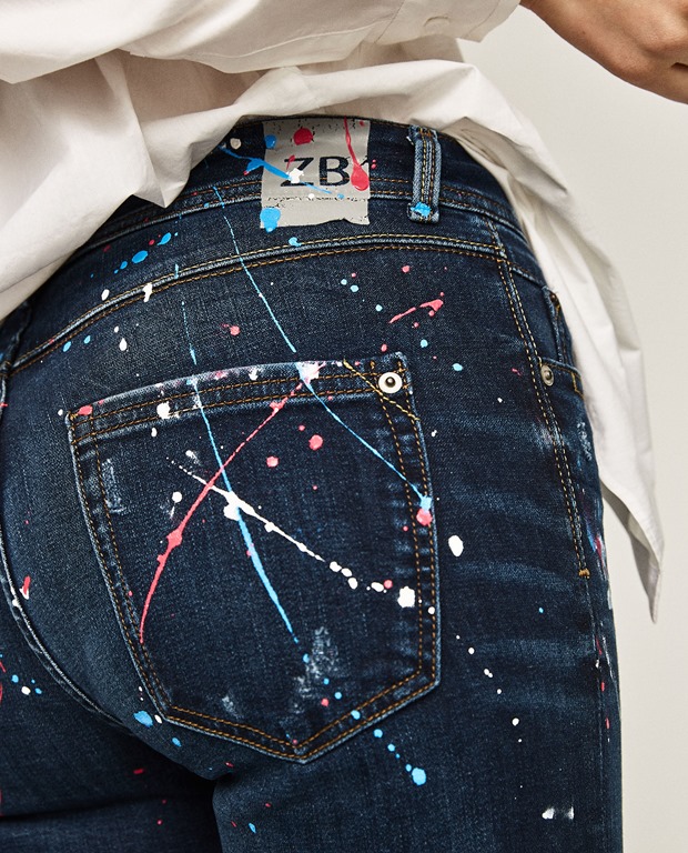 Zara paint jeans hotsell