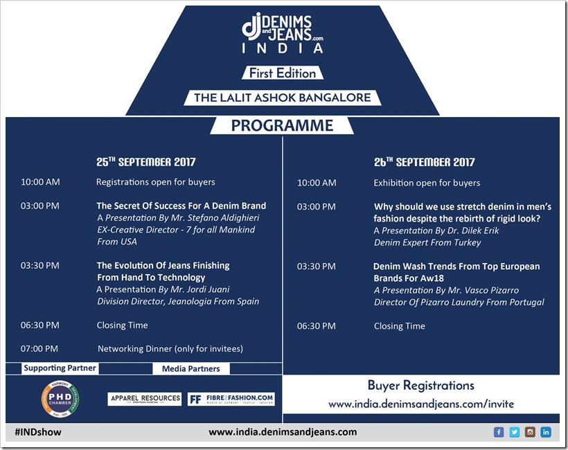 Agenda Of The 1st Edition Of Denimsandjens India | Denimsandjeans 