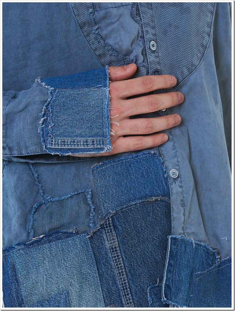 Greg Lauren Focuses On Distressed Indigo Denim Patchwork In His SS18 Collection | Denimsandjeans.com