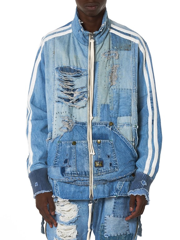 Greg Lauren Uses Distressed Indigo Denim Patchwork In Spring Summer ...