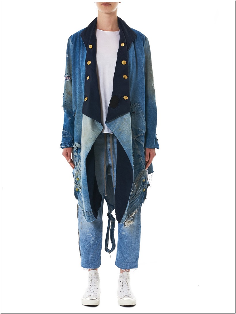 Greg Lauren Focuses On Distressed Indigo Denim Patchwork In His SS18 Collection | Denimsandjeans.com