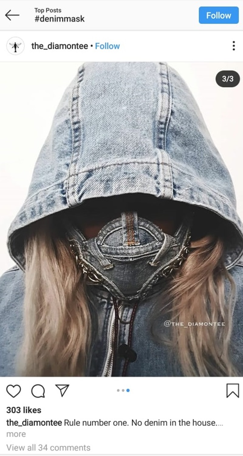 Designer Denim Masks Display Creativity | Denimsandjeans